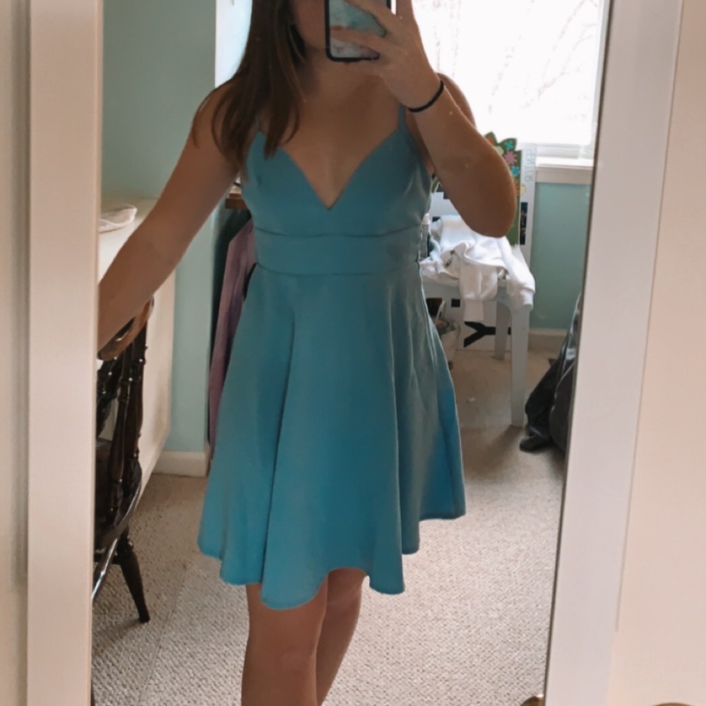 Light Blue Homecoming Dress